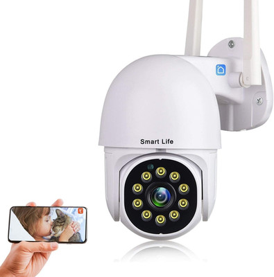 Tuya Smart Life Security Camera,1080P HD Wireless Wifi Home Surveillance Pan/Til