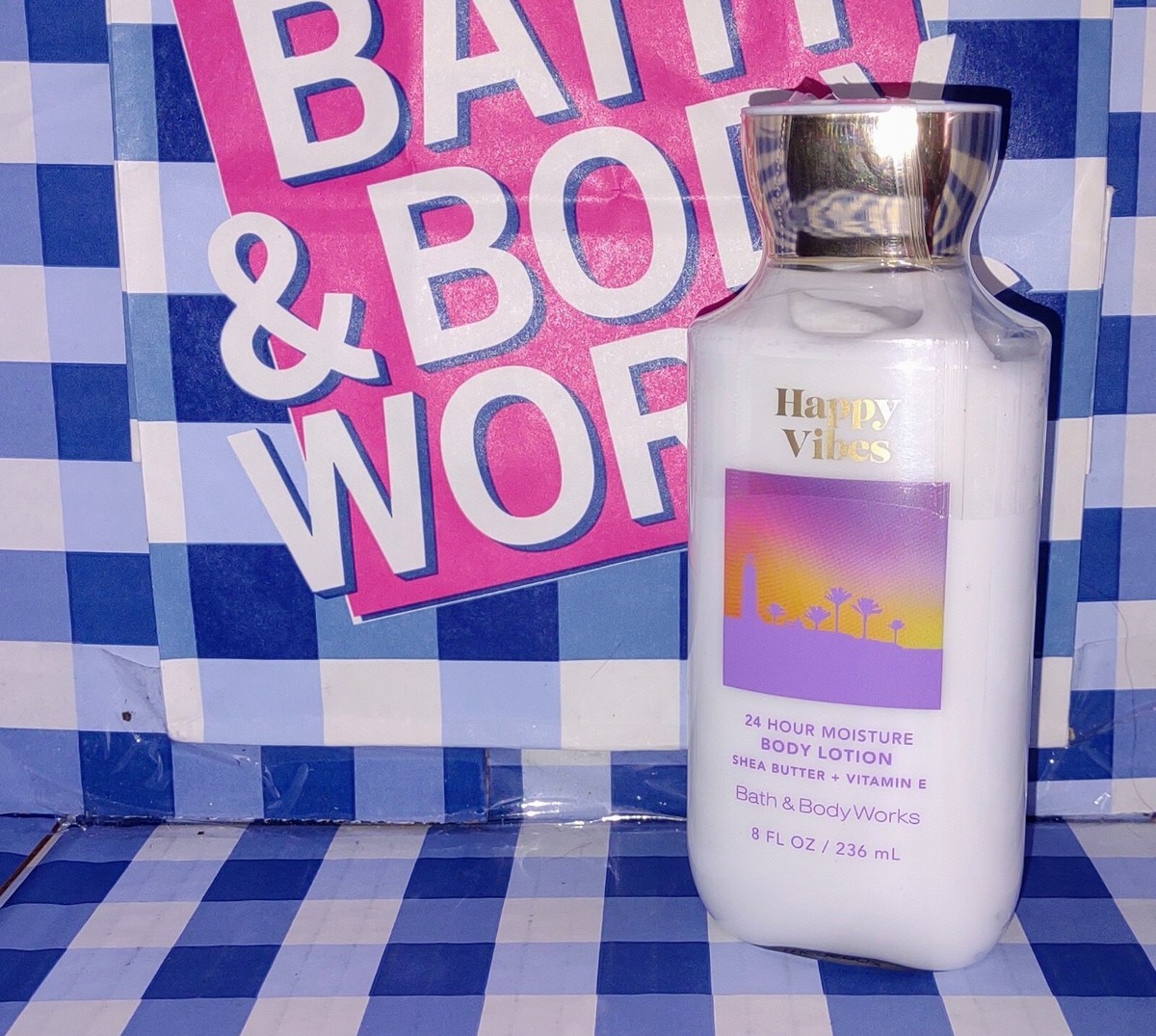 Bath and Body Works Bundle HAPPY VIBES 4 piece gift set retail