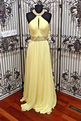 SR649 MORI LEE 98112 SZ 5/6 YELLOW $449 BRIDESMAID PROM FORMAL GOWN DRESS 