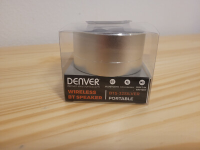 Denver Wireless Bluetooth Speaker Portabel (Bluetooth Lautsprecher) BTS-32Silver