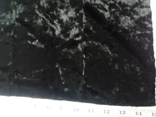 Teddy Bear Making Viscose Fabric Charcoal Black Plush 9"x 27" Soviet USSR