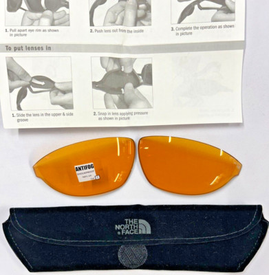 The North Face Prophet Dome Sunglasses Replacement Amber Lenses AF20 New Case