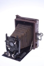   MANUFACTURE FRANCAISE LUMINOR 9X12CM WOOD GLASS PLATE CAMERA ZEISS TESSAR LENS