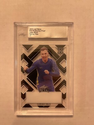 2022 LEAF METAL HARVEY VALE 1/1 NON AUTO PRE PRODUCTION PROOF CLEAR BLACK
