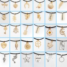 Charm Pendants Cord Necklace Mens Ladies Womens Boys Girls Costume Jewellery 2  