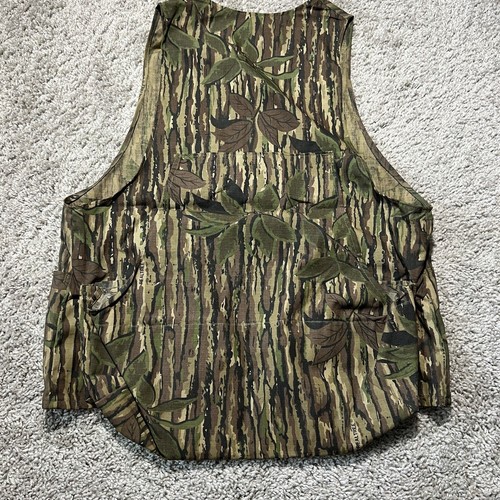 Vintage Realtree Hunting Vest Medium Brown Green Camo Shotgun Shell Pocket - Picture 5 of 6