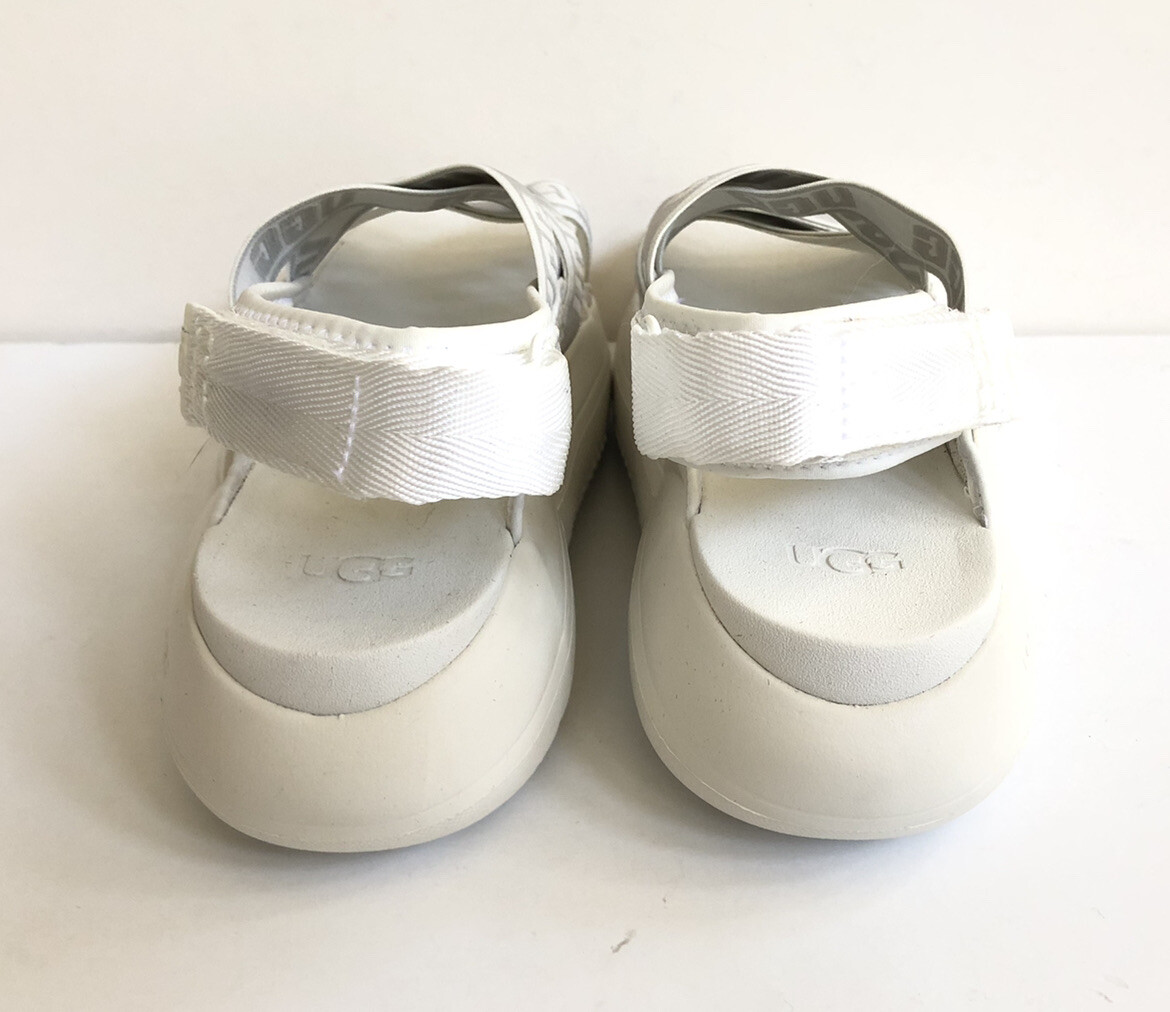 Grape 靴 WHITE PLATFORM SLIPPERS TELSTAR UGG LA CLOUD SLINGBACK RUNNER WHITE PLATFORM SANDAL US 8