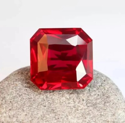 Extremely Red Ruby Square Shape Rare 7-9 Ct Natural EGL CERTIFIED Loose Gemstone