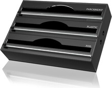 AXOTEN Acryl 2 in 1 Folienspender Mit Cutter, Frischhaltefolie abroller S.Beschr