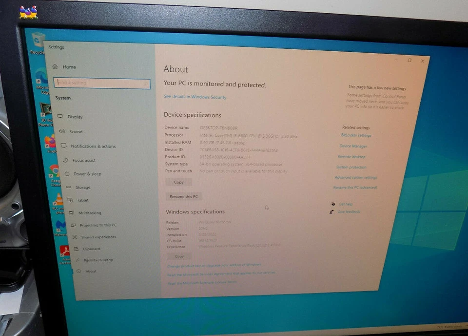 Custom Desktop PC i5-6600 CPU @ 3.30GHz New 500gb SSD Hard Drive 8 GB RAM Win 10 - Image 3 of 3