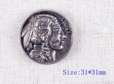 5pcs 1 - 1/4 "Supper Quality Antique Silver Nickel Indian Head Screw Back Concho
