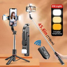 Cell Phone Bluetooth Selfie Stick Tripod Portable New 2024