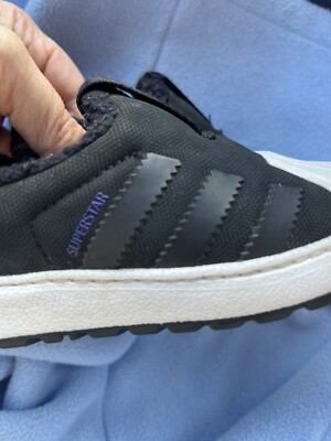 Adidas Superstar Black Toddler Sneakers Shoes Size Slip On