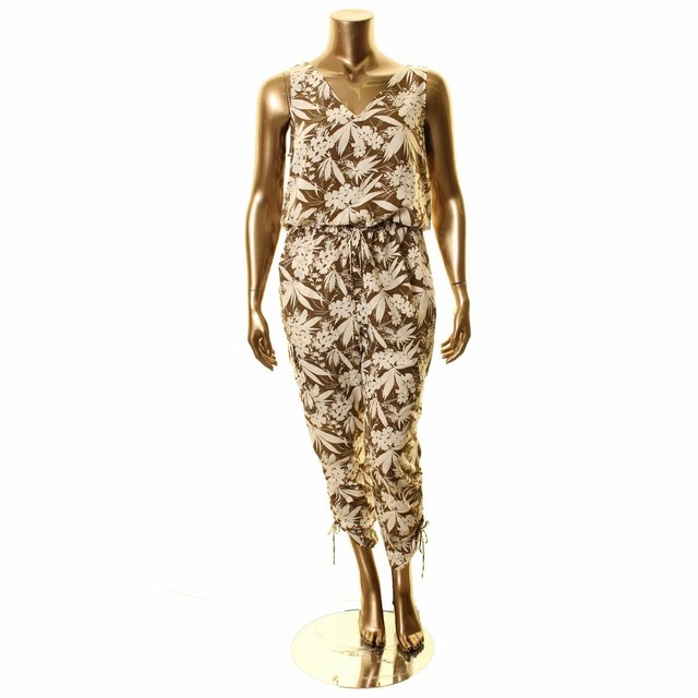 Lauren Ralph Lauren Womens Neila Green Cargo Ruched Jumpsuit 12 BHFO 3155 for sale online | eBay