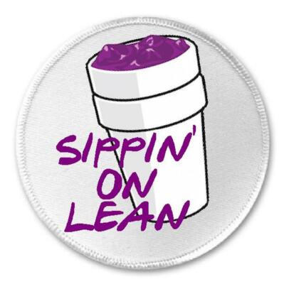 Sippin' On Lean - 3'' Sew/Iron On Patch Sizzurp Purple Drank Styrofoam