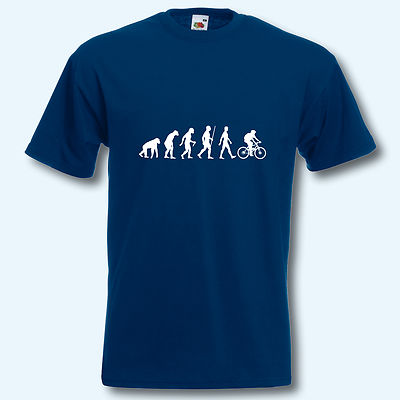 T-Shirt Evolution Mountainbike Fahrrad Radwandern T-Shirt Fun-Shirt Herren