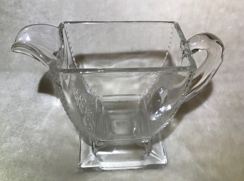 Antique EAPG Riverside Glass Works Jersey Lily Covered Compote & Creamer ca.1883 - Picture 6 of 12