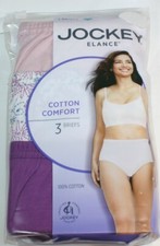 New 3 pack JOCKEY covered waistband 100 cotton BRIEF LILAC PURPLE FLORAL