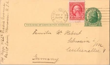 2c Washington Fourth Bureau on 1c Green Jefferson Postal Card 1936 Saint Louis,