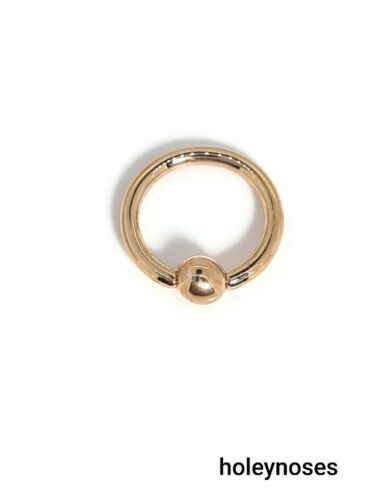 18ct Yellow gold BCR Ring16g 3mm ball for ears piercing , nose, body jewellery - Picture 1 of 5