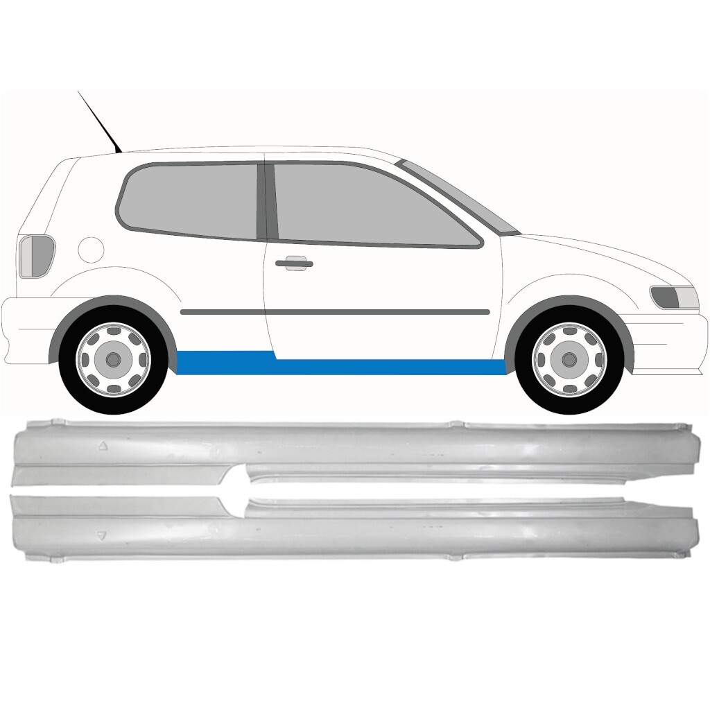 VOLKSWAGEN POLO 6N 1994-1999 3 DOOR FULL SILL REPAIR PANEL ROCKER PANEL / PAIR