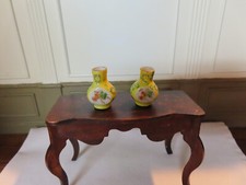 Pair of Vintage Japanese miniature porcelain dollhouse vases