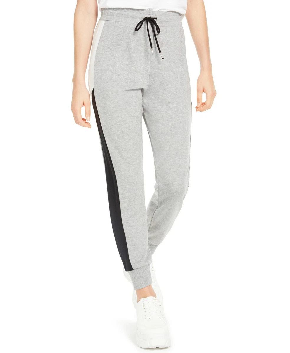 MATERIAL GIRL Juniors Gray Colorblocked Jogger Sweat Pants NWT