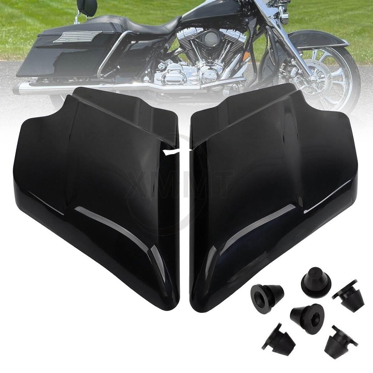 Motorcycle Side Cover Panel & Rubber Grommets For Harley Touring