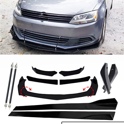 For VW Scirocco R-Line Front Bumper Lip Spoiler Splitter Rear Lip Side Skirt