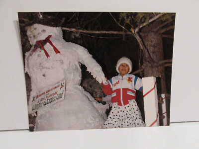 1980S VINTAGE FOUND PHOTOGRAPH COLOR ORIGINAL ART PHOTO L RON HUBBARD XMAS GIRL