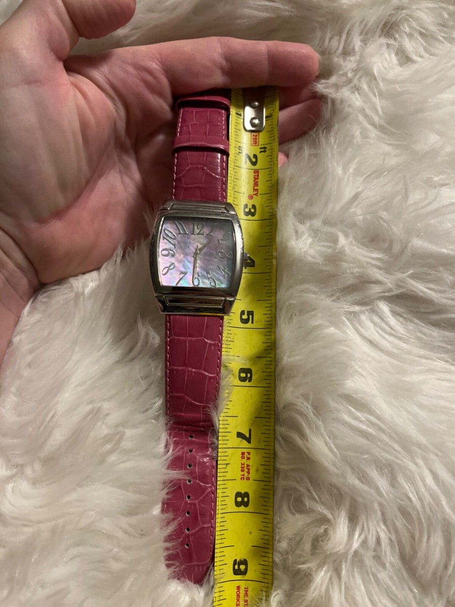 Honora mother of Pearl analog wrist watch with Pink leather  display picture 3
