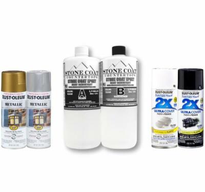 Stone Coat Countertops White & Brass Marble Countertop Epoxy Kit