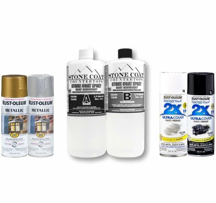 Stone Coat Countertops White & Brass Marble Countertop Epoxy Kit