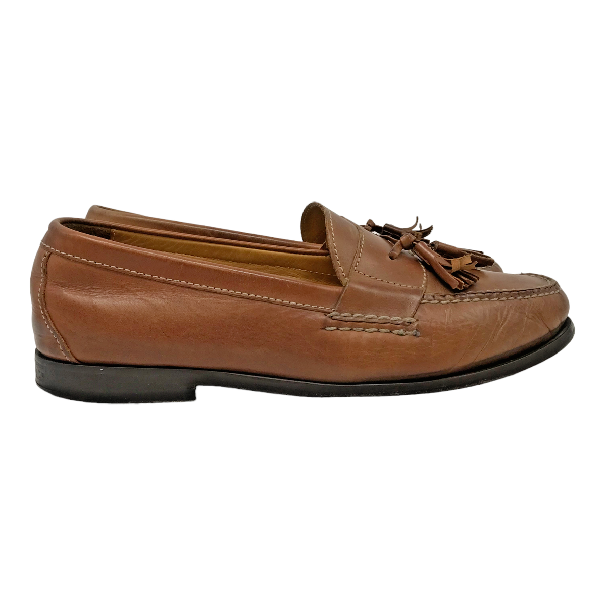 COLE HAAN Air Loafers Brown Leather Mens 9.5M/42.5 Slip On  display picture 3