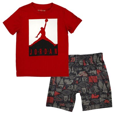Jordan Air Jumpman Boys 2-Teiler Sport Casual Set Shorts Shirt
