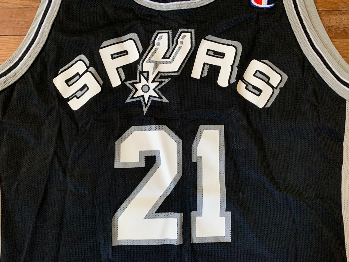 Tim Duncan San Antonio Spurs Champion Men's 44 Large L NBA