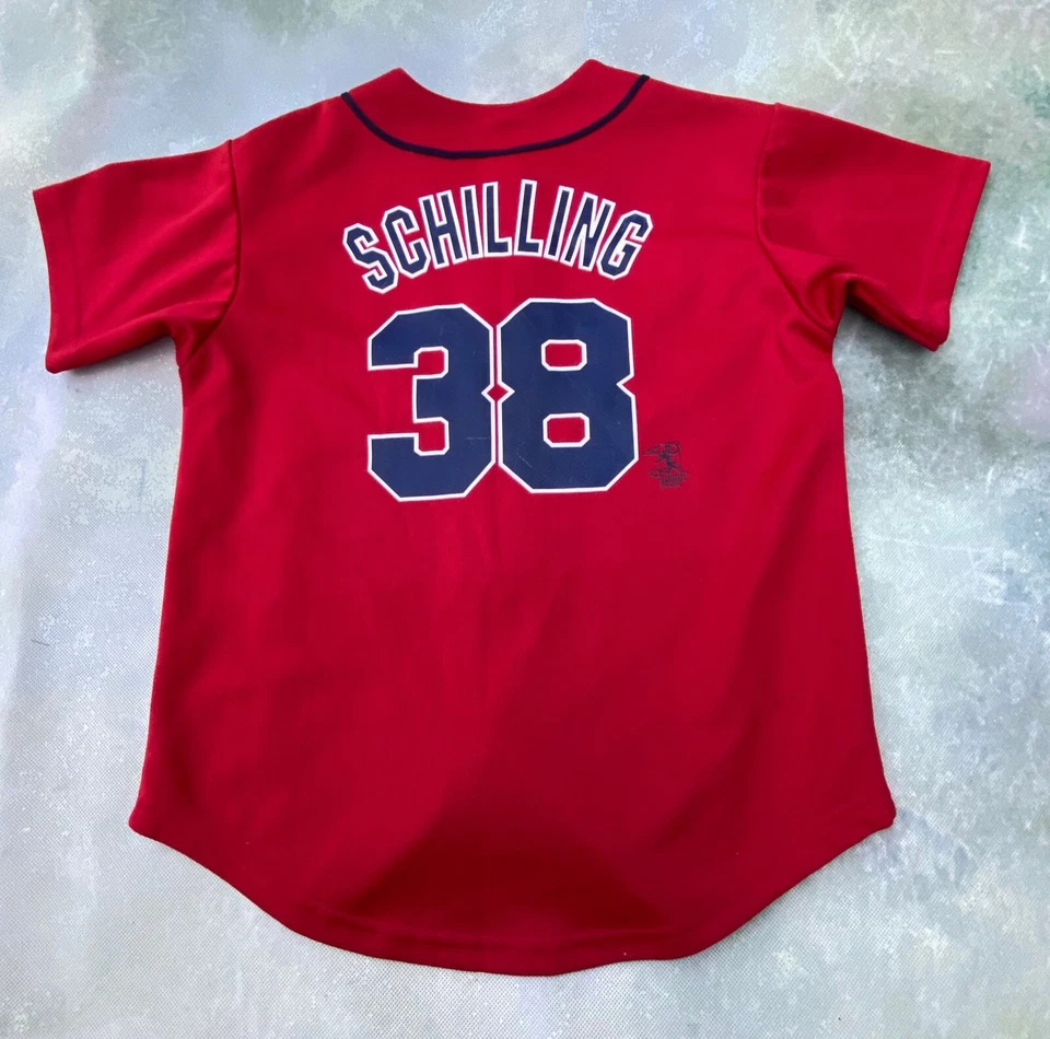 Camiseta de Colección Majestic MLB Boston Red Sox Curt Schilling #38 Talla Juvenil M. Foto 4 de 4