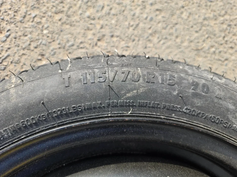 Ersatzrad Smart Forfour Pulse 454 Ersatzrad Reifen T115/70R 15 90M - Bild 3 von 4