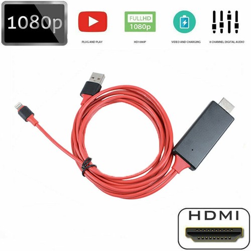 1080P 8 Pin Blitz zu HDMI Kabel HD TV AV Adapter Kabel für iPhone IPad ITouch 2M - Afbeelding 3 van 9