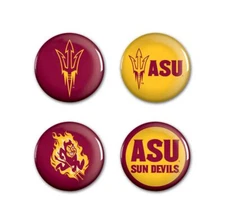 Arizona State Sun Devils Wincraft NCAA Button Pins 4 Pack 1-1/4" Round