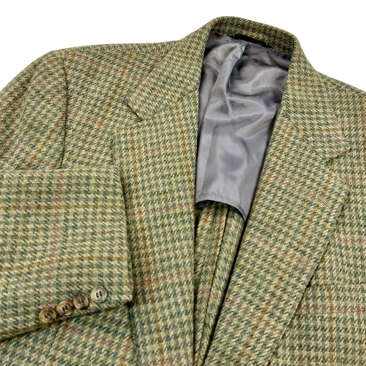 Vintage Southwick Houndstooth Plaid Tweed Sport Coat 43T 43L | eBay