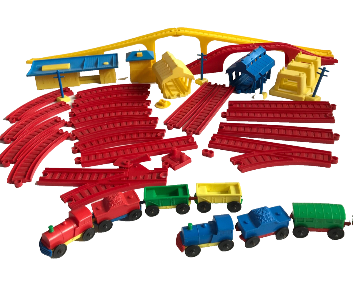 Vintage Plastic Toy Train Set Mettoy Playcraft Retro 1970s Trains