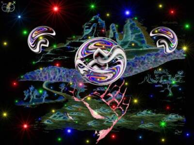 Hope, A Helping Hand 3d 3-d black light blacklight poster print ChromaDepth