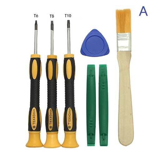 T6H T10H Screwdriver Tool Kit Prying Tool and Cleaning Brush Repair Controller - Afbeelding 9 van 11