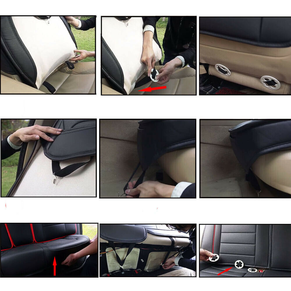 Autositzbezüge Leder Plüsch-Autositzbezug, Winter, warm, Auto vorne,  hinten, hinten, mit Rückenlehne, Univer Salfluffy Decke, Kissen,  Innenschutz. ( Farbe : Beige , Size : 1xHigh Back Seat Covers ) :  : Auto & Motorrad