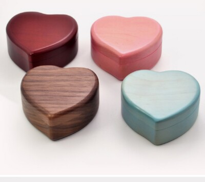 WALNUT WOOD HEART SHAPE MUSIC BOX ♫ IMAGINE @ JOHN LENNON