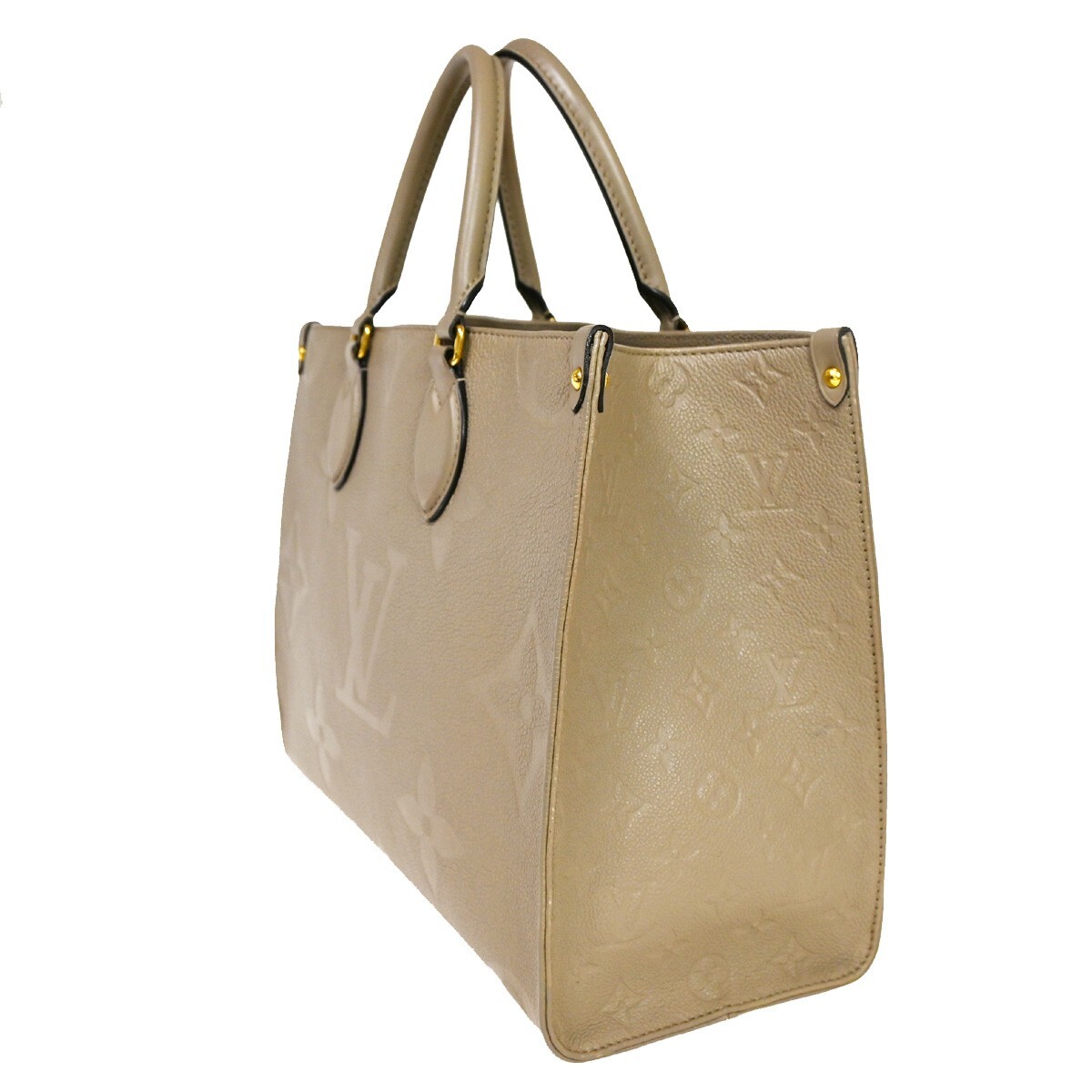 LOUIS VUITTON Onthego MM 2Way Hand Bag Monogram Empreinte Beige 