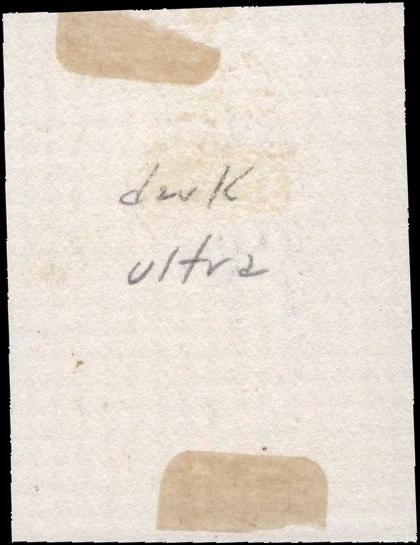 USA-1895-Newspaper $5 dark ultramarine trial color large die proof-India on card - Image 3 of 3