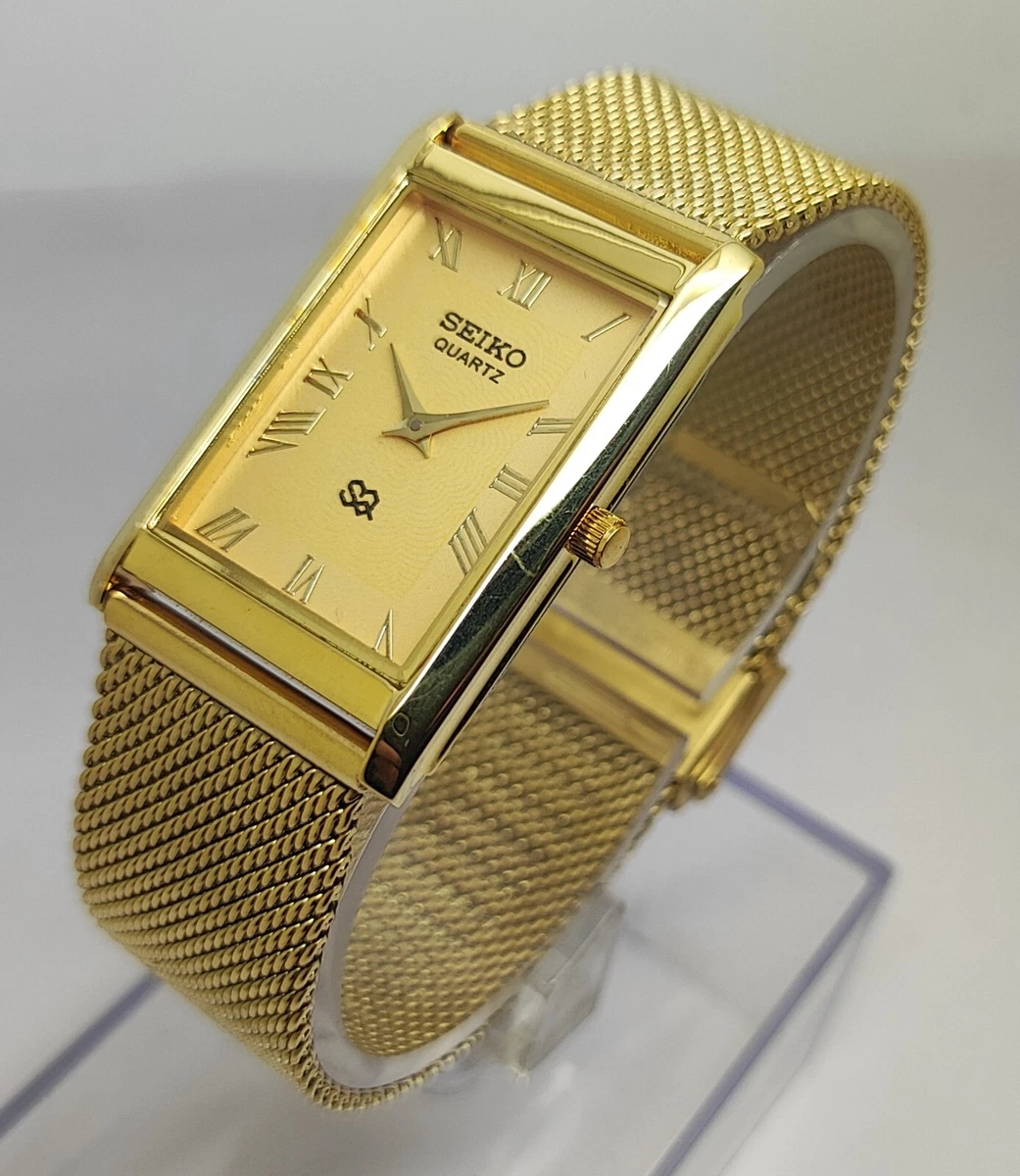 Seiko quartz gold watch sale