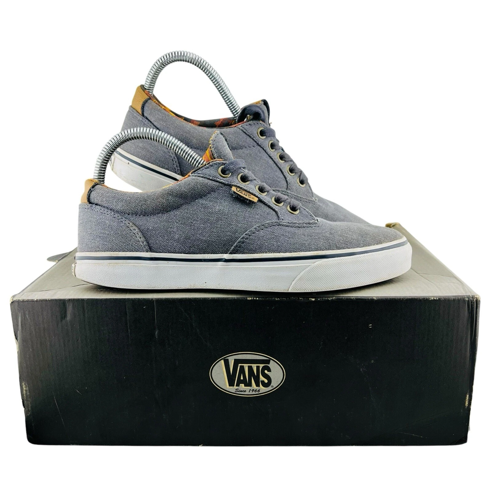 Scarpe da ginnastica basse Vans uomo giovane taglia UK 5 5 Ultracush scarpe da skate grigio tela